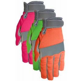 Max Performance Work Gloves, Green & Tan, Women's S