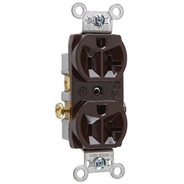 Duplex Outlet, Heavy-Duty, Brown, 125-Volt, 20-Amp