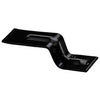 Door Bar Holder, Open, Black Steel, 6.3 x 1.5-In.