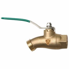 No-Kink Ball Valve, Quarter Turn, Lead-Free, 1/2 FIP x 3/4-In. Hose Thread