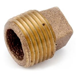 Pipe Plug, Rough Brass, 1/2-In.