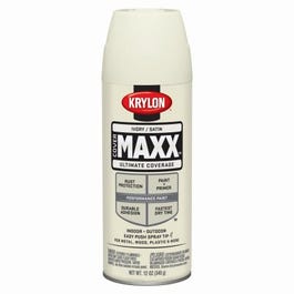 CoverMaxx Spray Paint & Primer, Satin, Ivory, 12-oz.