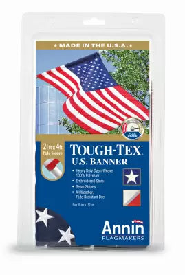 Annin Flagmakers Polyester Tough Tex Us Banner (2.5 x 4)