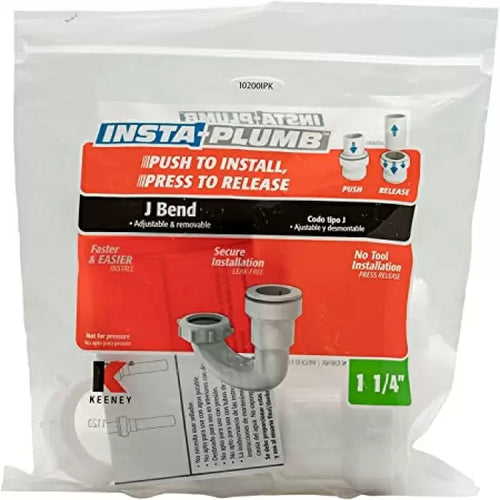 Keeney Insta Plumb 1-1/4 in. D Plastic P-Trap (1 1/4)