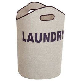 Laundry Tote, Gray Recycled Fabric, 20.9 x 23.6-In.