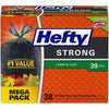 Extra Strong Lawn & Leaf Drawstring Bag, Black, 39-Gal., 38-Ct.