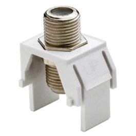 Non-Recessed Nickel F-Connector, White