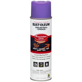 Industrial Choice Precision Line Marking Spray Paint, Fluorescent Purple, 17-oz.