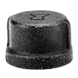 Pipe Fitting, Cap, Black, 1-1/2-In.