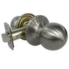 Ball Knob Style Passage Lockset, Stainless Steel