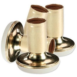 Furniture Swivel Guides, Gold Brass/Plastic, 1/2-In., 4-Pk.