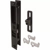 Slide-Co Sliding Door Handle Set with Keyed Mid Body Hook, Black/Diecast (Black)