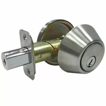 Taiwan Fu Hsing Industrial Tru-Guard Single Cylinder Deadbolt Stainless (Satin Nickel)