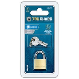 Keyed Padlock, Solid Brass, 3/4-In.