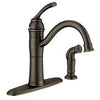 Braemore High Arc Kitchen Faucet With Side Spray, Bronze