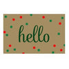 Coir Door Mat, Hello, 18 x 28-In.