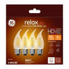 LED Chandelier Light Bulbs, Candle Shape, Clear Soft White, 300 Lumens, 4-Watts, 4-Pk.