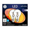 LED Light Bulbs, Soft White Clear, 4.5-Watts, 450 Lumens, 2-Pk.