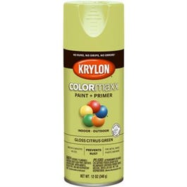 COLORmaxx Spray Paint + Primer, Gloss Citrus Green, 12-oz.