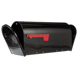 Outback Double Door Mailbox, Galvanized, Black