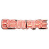 LED Halloween Beware Sign, Red, Indoor/Outdoor