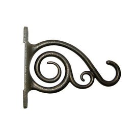 Plant Bracket, Hanging, Brushed Bronze Aluminum, 6-In.