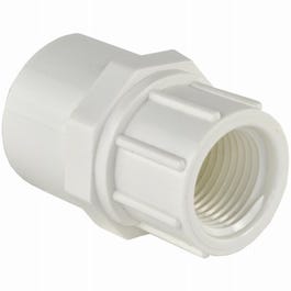 Female Pipe Adapter, Reducing, Slip x Thread, White, 3/4-In. x 1/2-In.