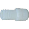 Pipe Fitting, Insert Adapter, White Nylon, 1-1/4-In., MIP x Insert