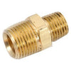 Pipe Fitting, Hex Reducing Nipple, Lead-Free Brass, 3/8 x 1/4-In.