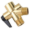 Polished Brass Shower Flow Diverter