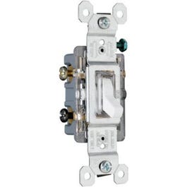 3-Way Illuminated Toggle Switch, White, 120-Volt, 15-Amp