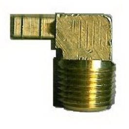 Brass Mini Hose Barb Elbow, 1/8 ID x 1/4-In. MPT