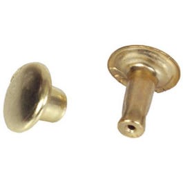 Brass-Plated Speedy Rivets, 16 Sets, Small