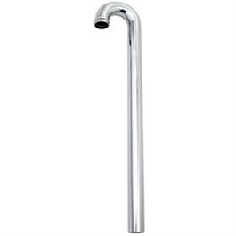 Lavatory Floor Drain Tube, Chrome-Plated Brass, 22-Ga., 1.25-In. OD Tube x 19.75-In.