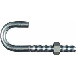 J Bolt, Zinc, 3/8 x 3.75-In.