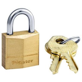 3/4-In. Solid-Brass Keyed Padlock,  Pin Tumbler