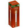 Christmas Candle, Electric, Clear Flame, White/Brass, 9-In.