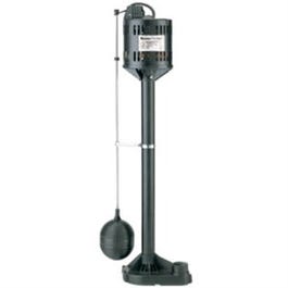 Automatic Pedestal Sump Pump, Thermoplastic, 1/3-HP Motor, 3,480-GPH