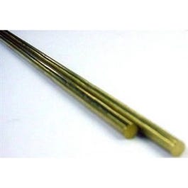 Brass Round Rod, 3/8 x 36-In.