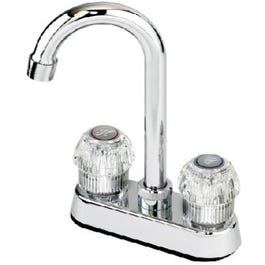 Bar Faucet, 2 Acrylic Handles, Chrome