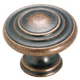 1-3/8-In. Copper 3-Ring Cabinet Knob