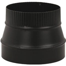 Black Stove Pipe Reducer, Small End Crimp, 24-Ga., 6 x 5-In.