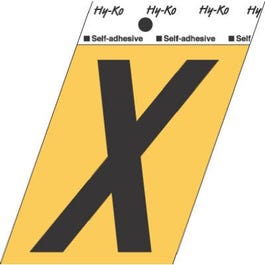 Address Letters, X, Black/Gold Aluminum, Adhesive, 3.5-In.