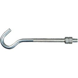 Hook Bolt, Zinc, 3/8 x 7-In.