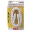 6-Ft. White RG6 Coaxial Cable With F Connectors