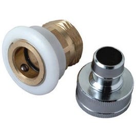 Adapter & Snap Nipple, Lead-Free Brass/White Plastic