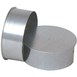 Furnace Tee Cap/Plug, Galvanized, 30-Ga., 4-In.