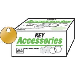 Key Tag, Round Brass, 1-1/8-In.