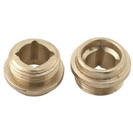 Faucet Seat, Sears & Universal Rundle, Lead-Free Brass, 17/32-In. x 24 Thread, 2-Pk.