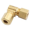 Brass Compression Elbow, 90-Degree, Lead-Free, 3/16-In.